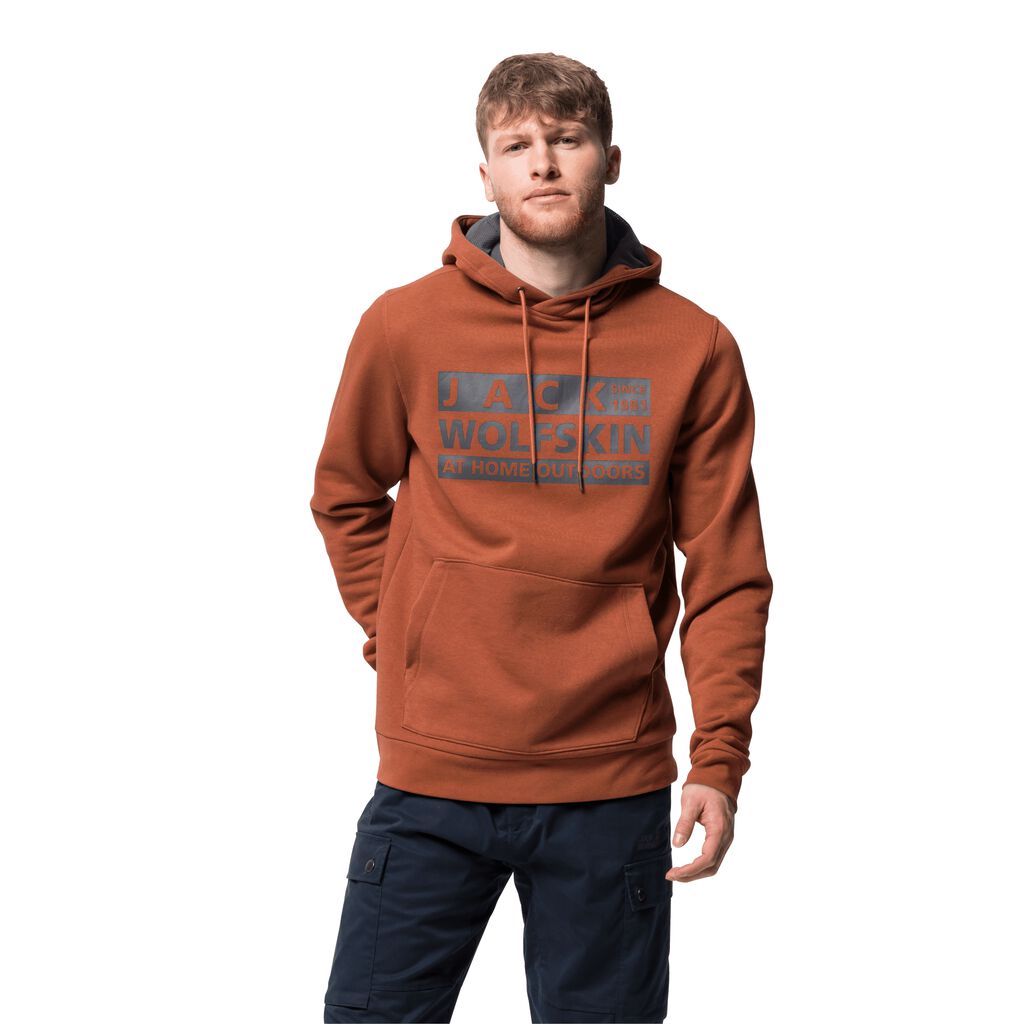 Jack Wolfskin BRAND HOODY Haut Homme Cuivre - RFDYQCW-94